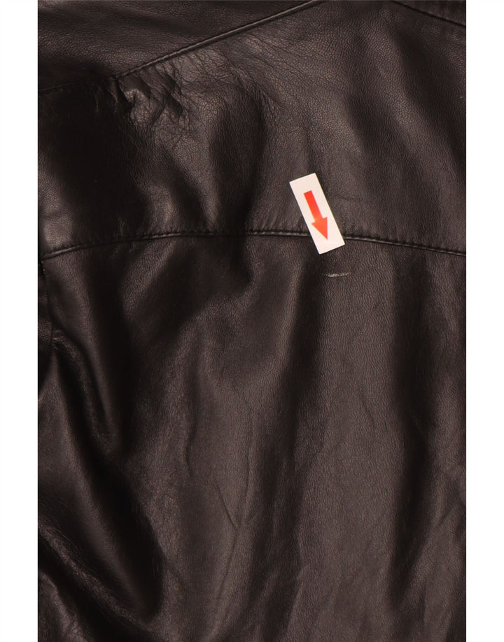Vintage Γυναικείο Δερμάτινο Μπουφάν IT 48 XL Μαύρο