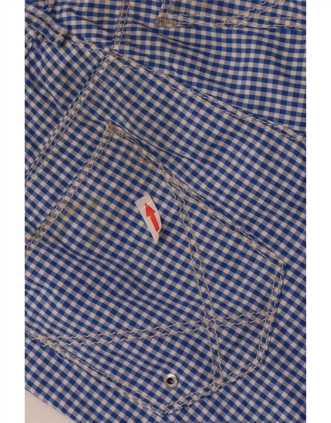 Roy Rogers Boys Chino Shorts 11-12 ετών W26 Blue Gingham Polyamide