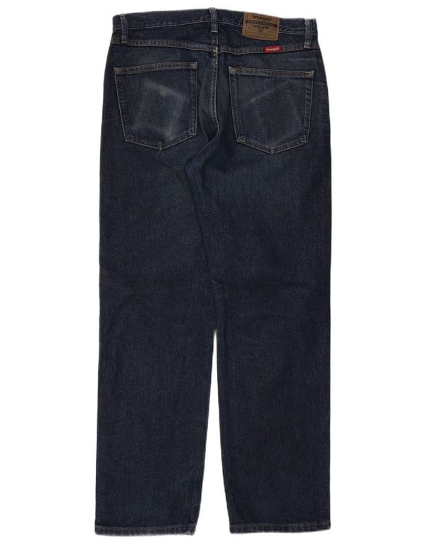 Ανδρικό τζιν WRANGLER κανονική εφαρμογή ίσιο W33 L30 Navy Blue Cotton