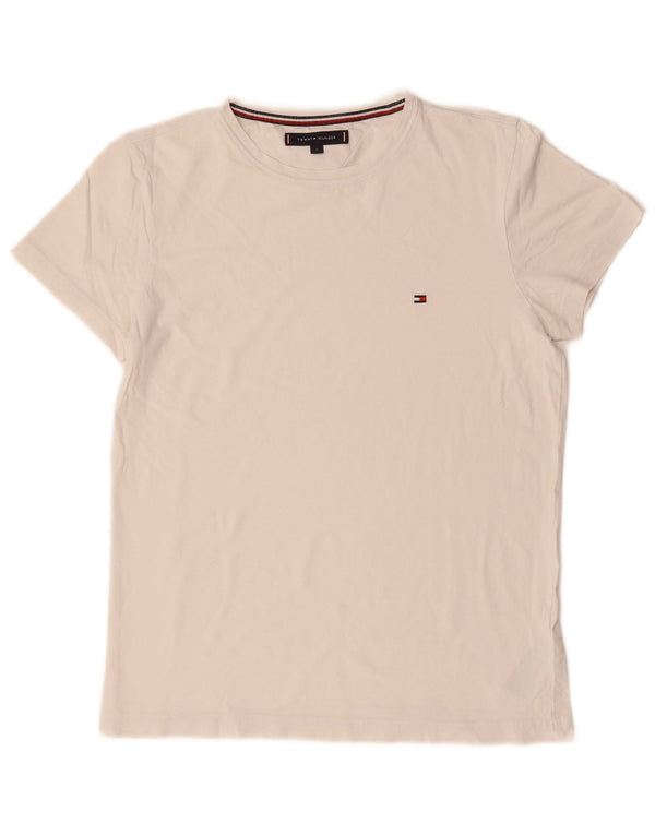 TOMMY HILFIGER Ανδρικό T-Shirt Top Μικρό λευκό βαμβακερό