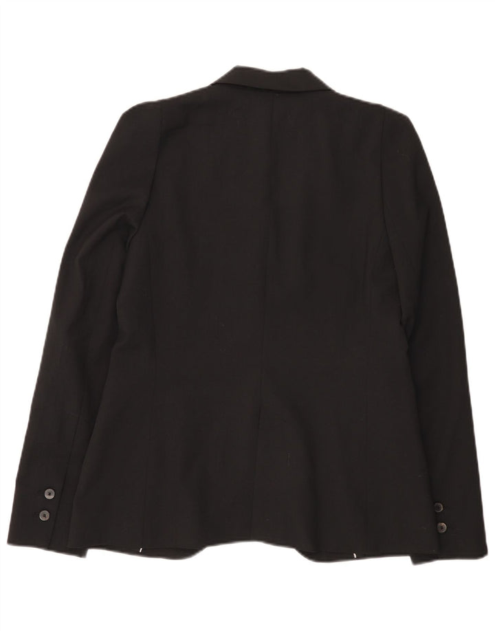Zara Γυναικείο Μπουφάν 1 Κουμπί Blazer UK 10 Small Black Polyester