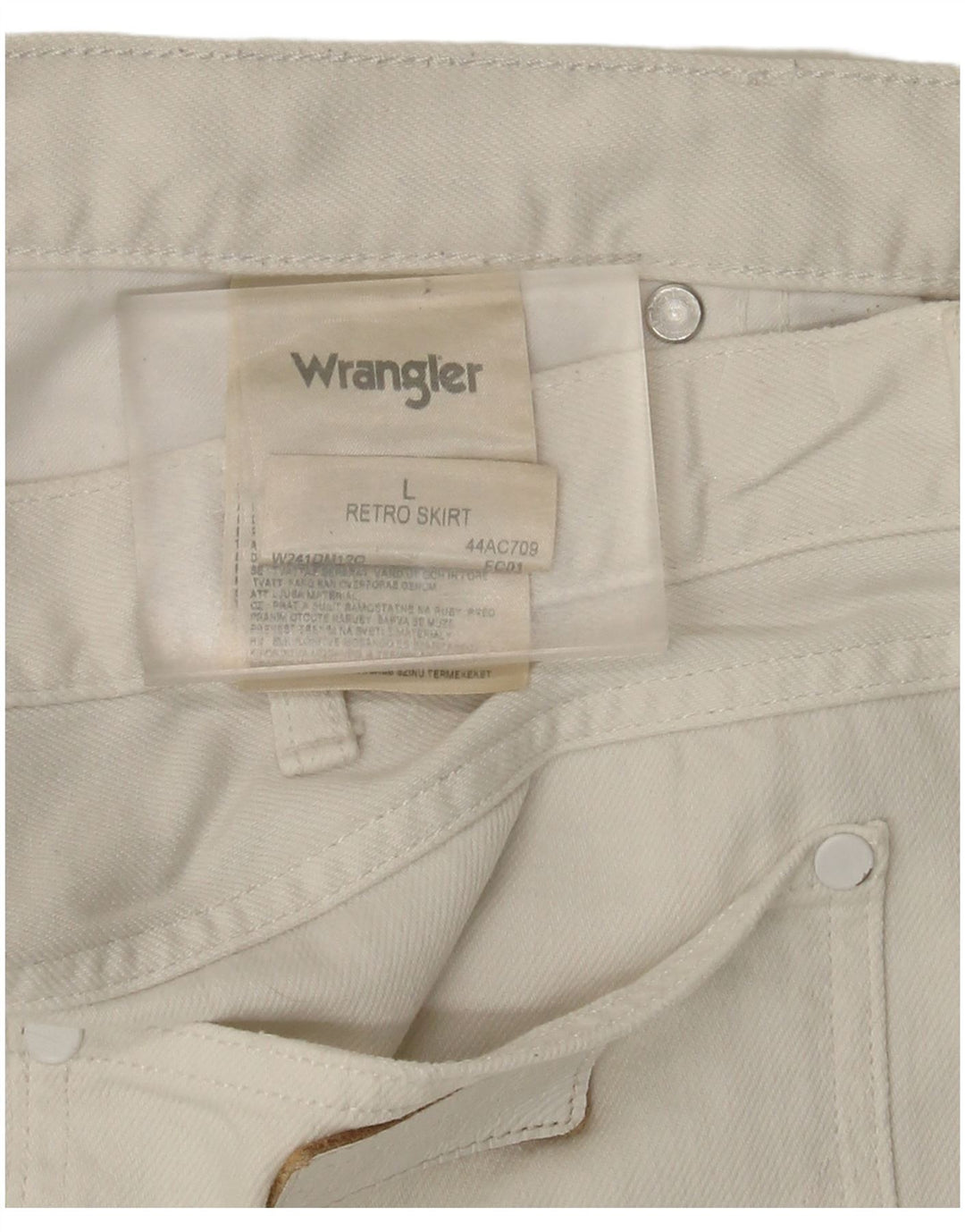 Wrangler Γυναικεία Μίνι Τζιν Φούστα Μεγάλη W36 Λευκή Βαμβακερή
