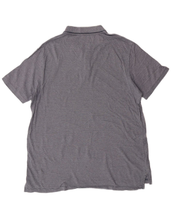 Ανδρικό μπλουζάκι πόλο PENGUIN 2XL μπλε ριγέ βαμβακερό Classic