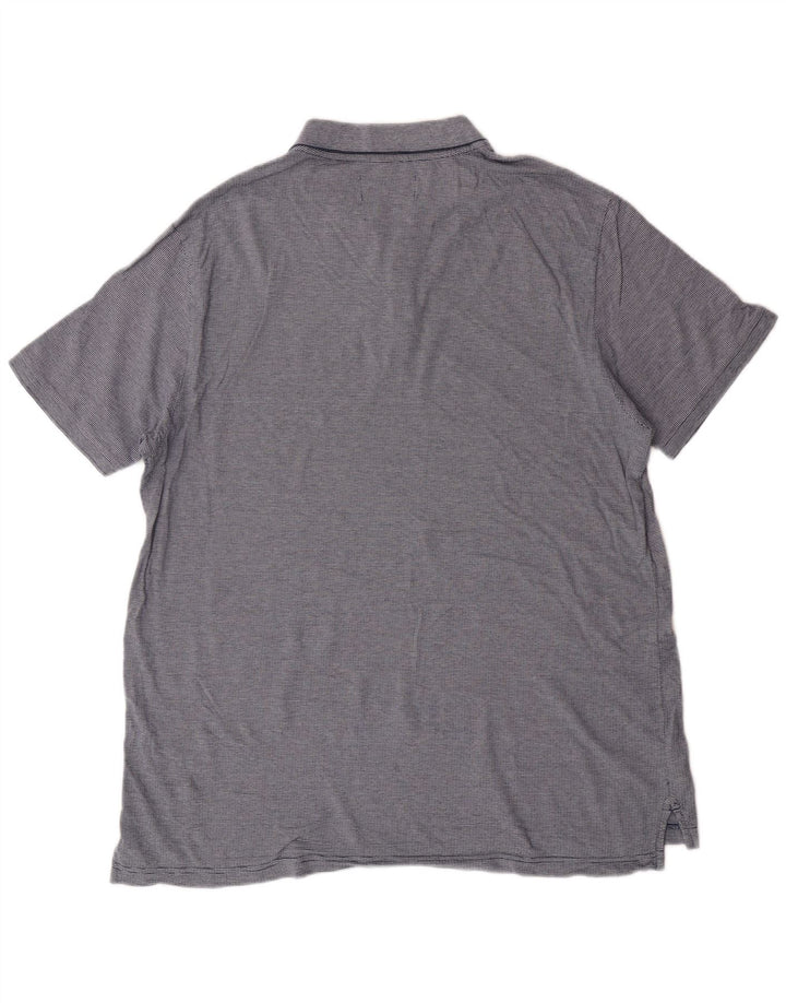 Ανδρικό μπλουζάκι πόλο PENGUIN 2XL μπλε ριγέ βαμβακερό Classic