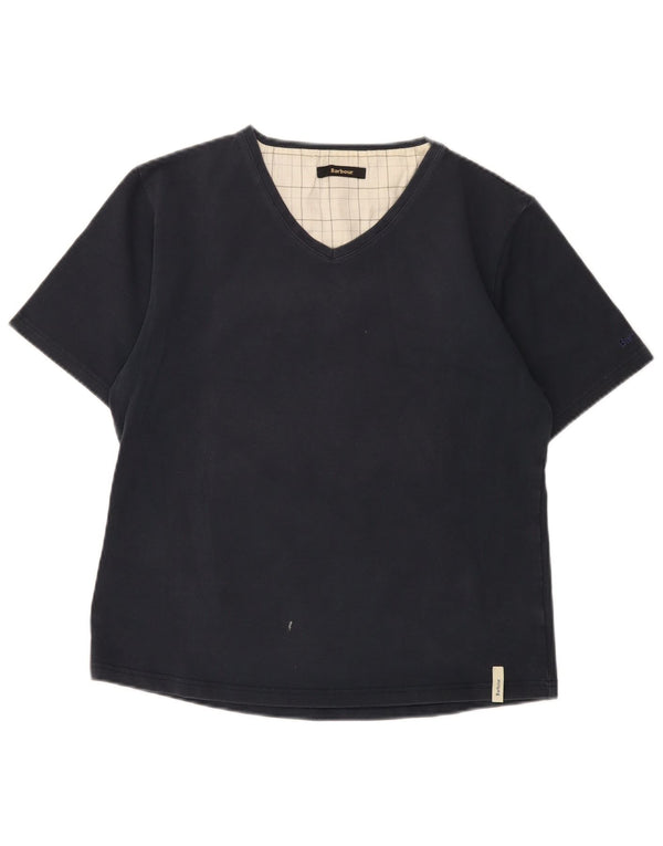 Barbour Γυναικείο T-Shirt Top UK 18 XL Navy Blue Cotton