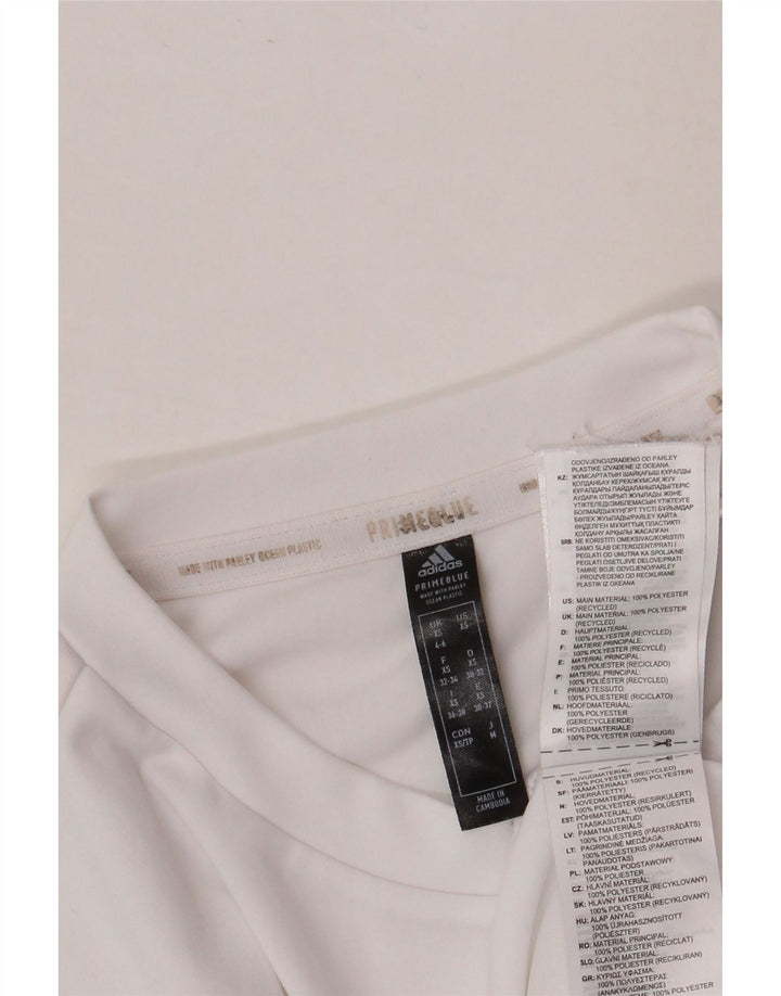 Γυναικείο μπλουζάκι Adidas Prime Blue Graphic Top UK 4/6 XS White Polyester