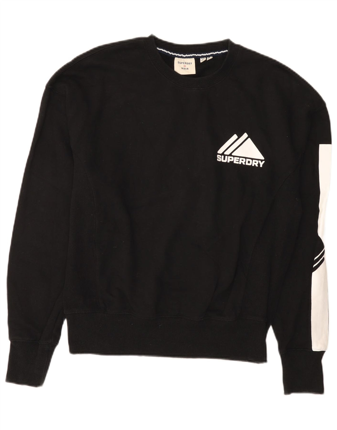 Γυναικείο γραφικό φούτερ Superdry Jumper UK 12 Medium Black Colourblock