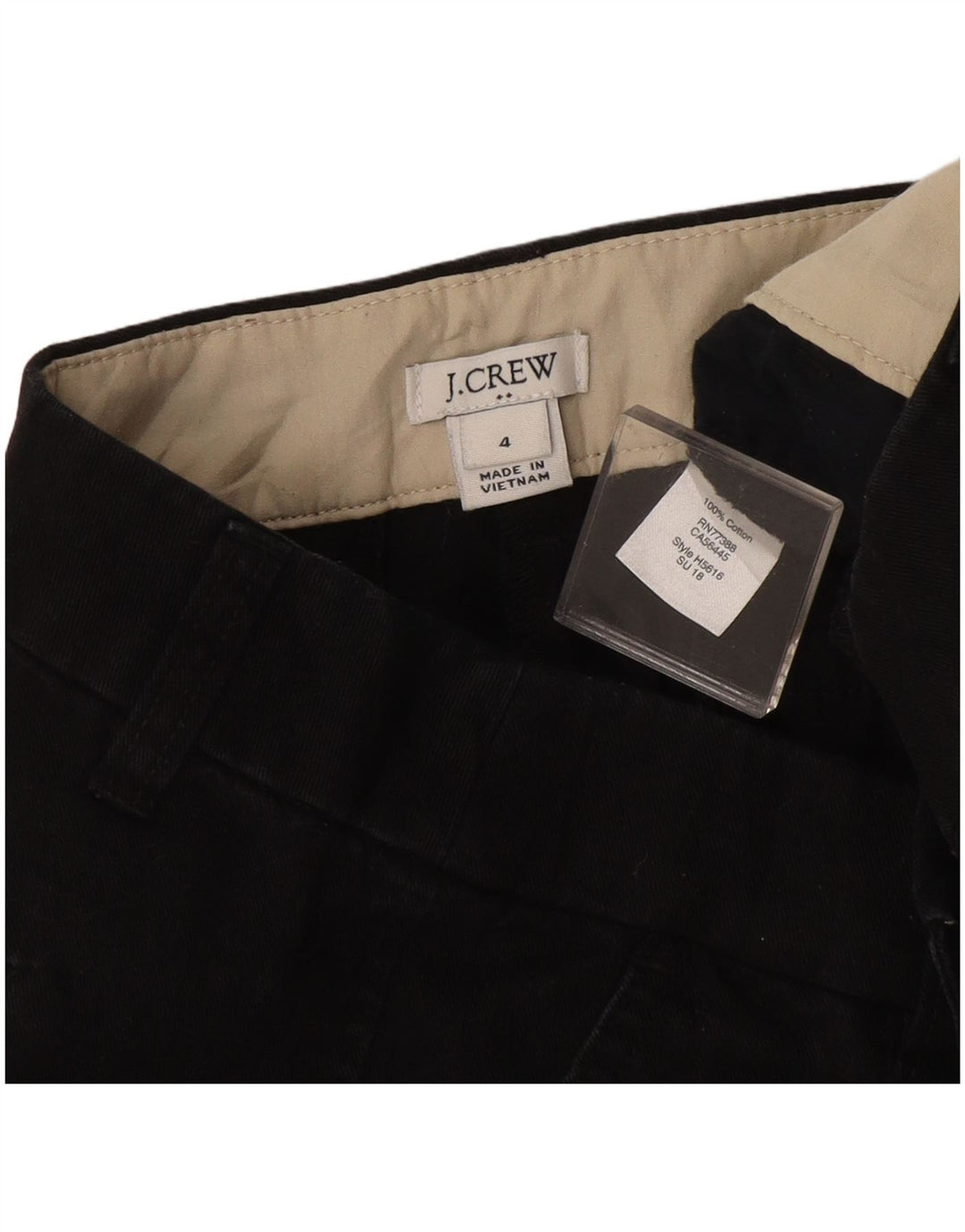 Γυναικείο σορτς chino J. Crew US 4 Small W27 μαύρο βαμβακερό