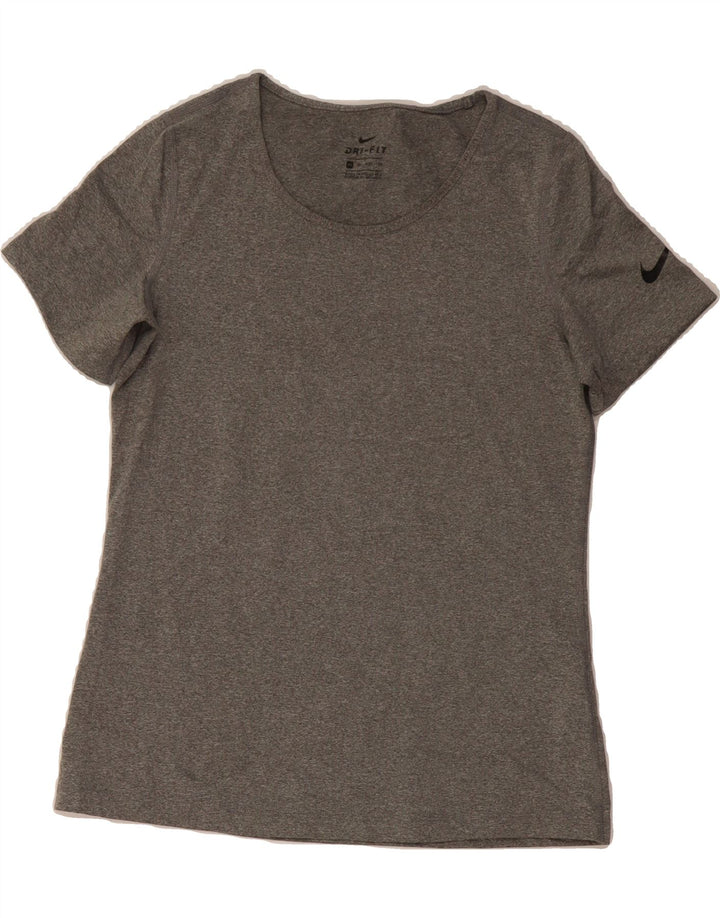 NIKE Womens Dri Fit T-Shirt Top UK 6 XS Grey Polyester Vintage Nike and Second-Hand Nike from Messina Hembry 