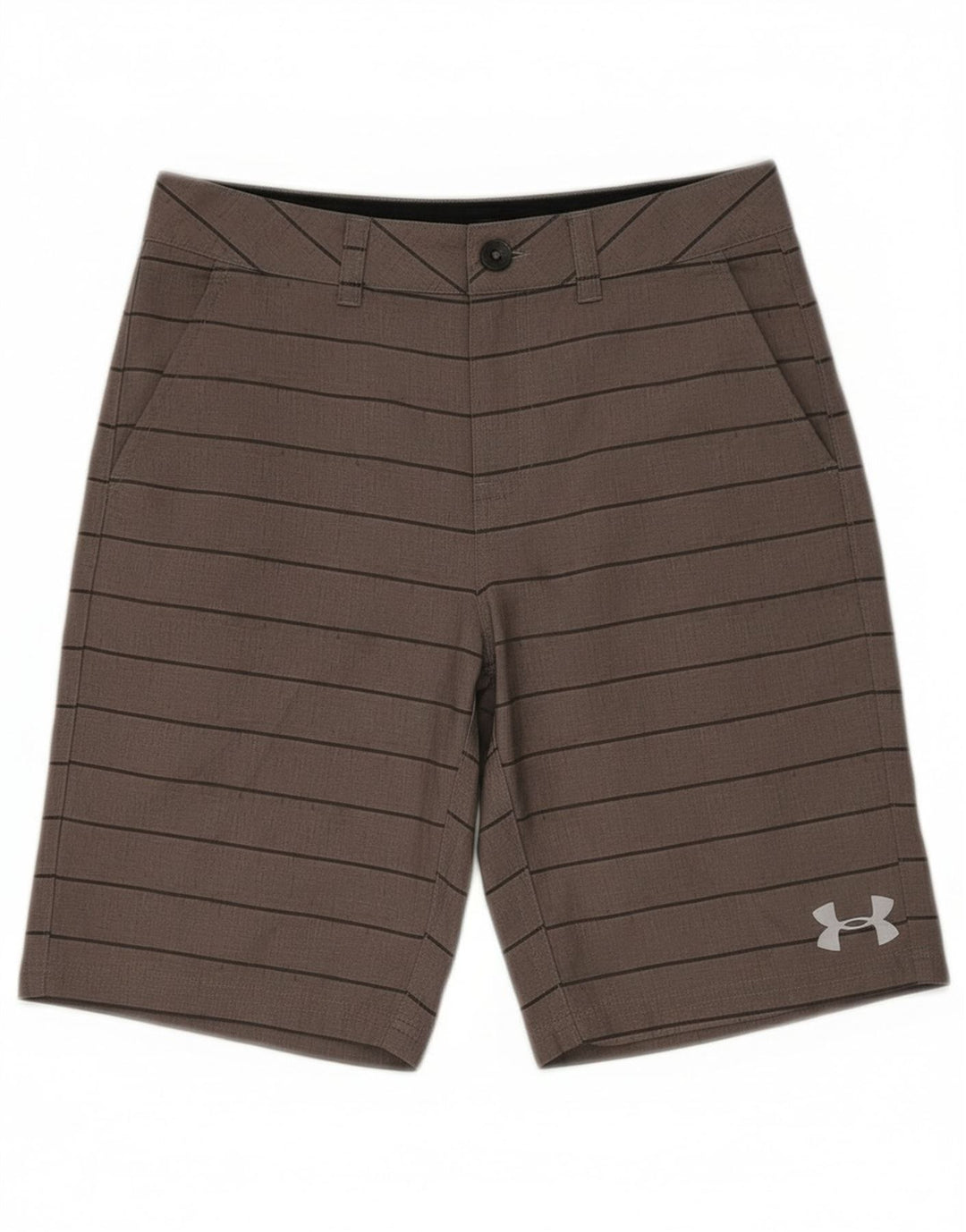 Under Armour Boys Chino σορτς 9-10 ετών W25 γκρι ριγέ πολυεστέρας