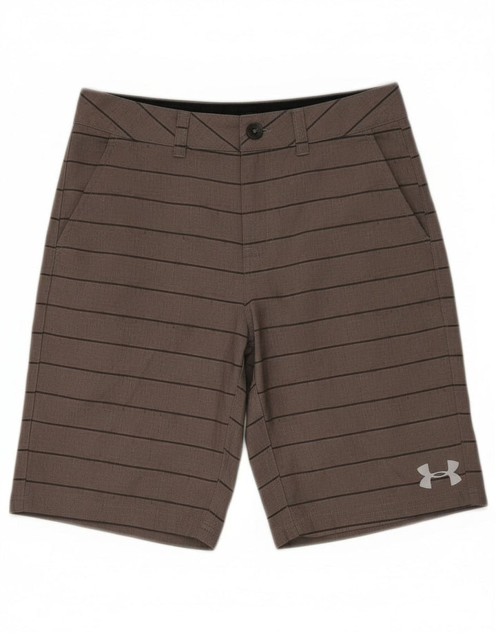 Under Armour Boys Chino σορτς 9-10 ετών W25 γκρι ριγέ πολυεστέρας