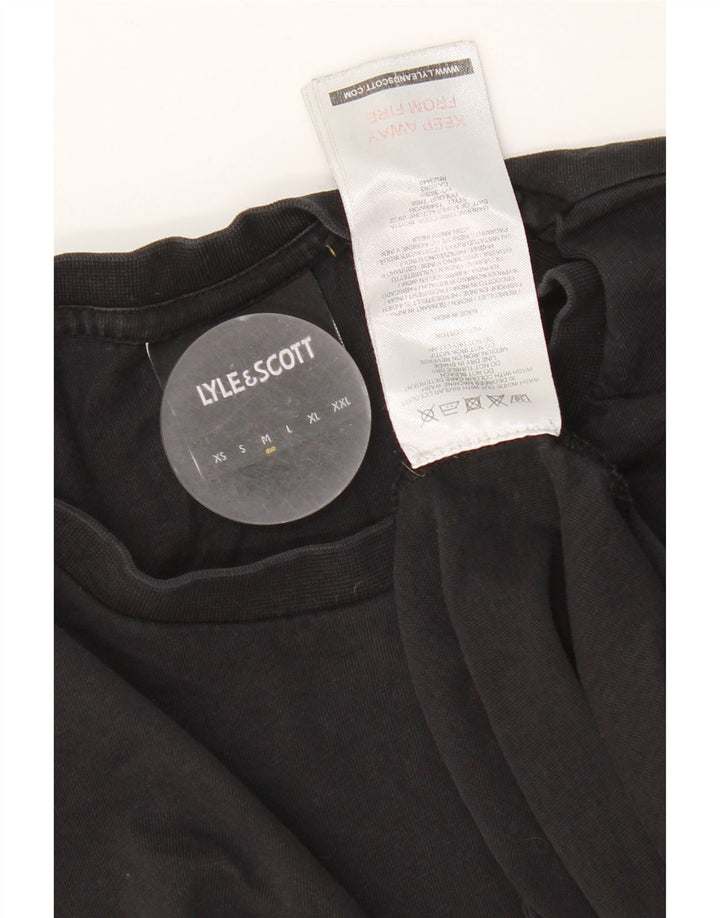 Ανδρικό T-Shirt Lyle & Scott Top Μεσαίο μαύρο βαμβακερό
