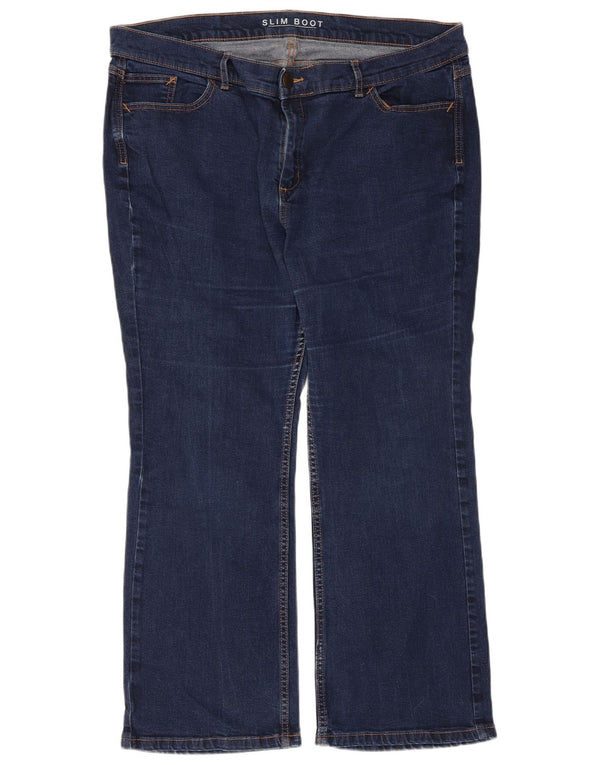 Marks & Spencer Γυναικεία Slim Bootcut Jeans UK 20 2XL W40 L27 Blue Cotton