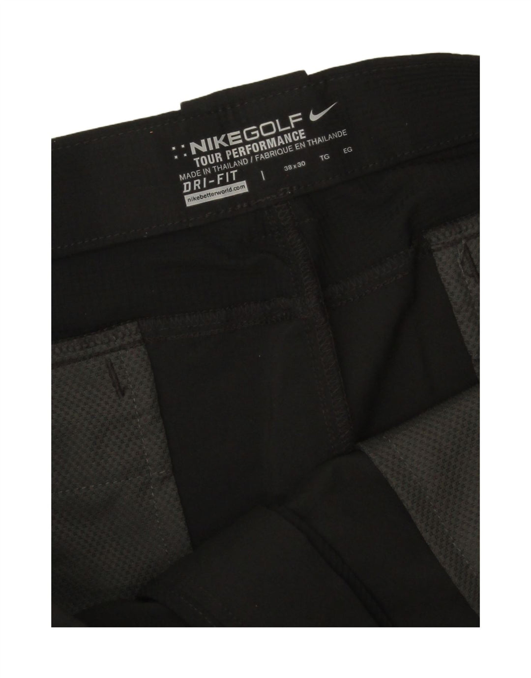 Ανδρικό ίσιο παντελόνι Chino Nike Dri Fit W38 L30 μαύρο πολυεστέρα