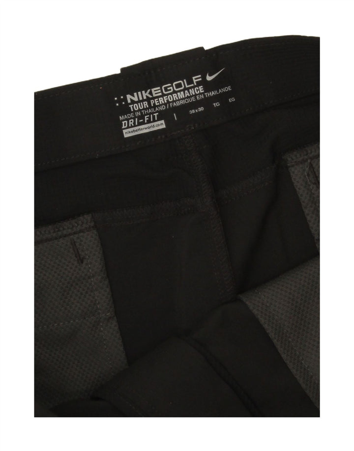 Ανδρικό ίσιο παντελόνι Chino Nike Dri Fit W38 L30 μαύρο πολυεστέρα