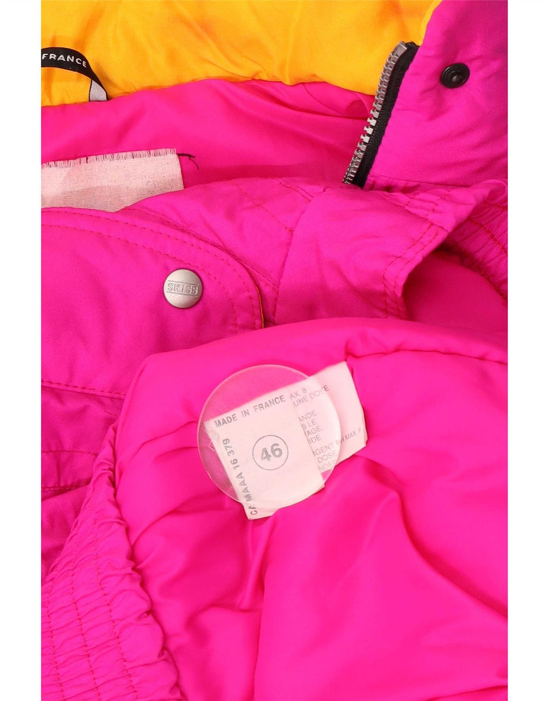 Γυναικείο μπουφάν σκι με κουκούλα EU 46 XL Pink Colourblock Polyamide