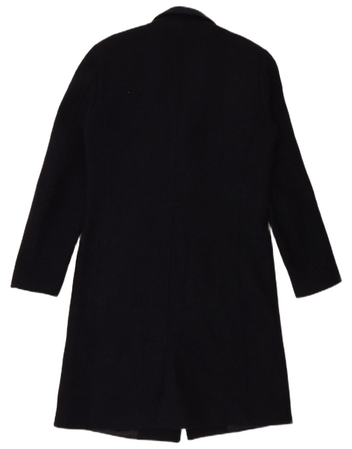 JIGSAW Mens Overcoat UK 36 Small Navy Blue Wool