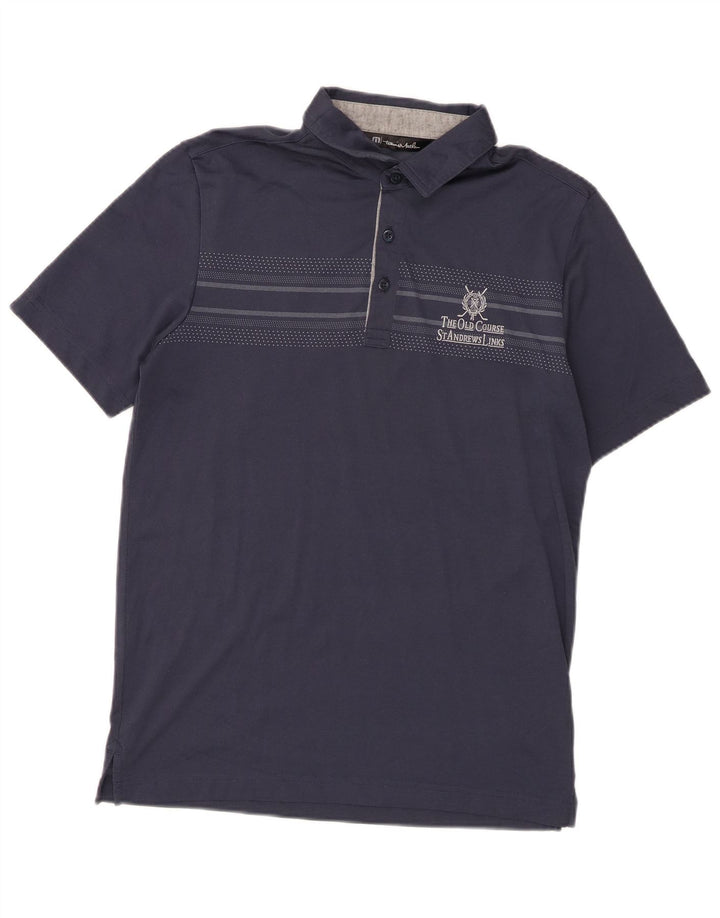 Ανδρικό γραφικό πόλο μπλουζάκι Travis Mathew Μικρό Navy Blue από βαμβάκι