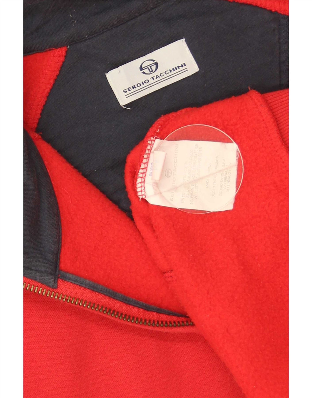 Sergio Tacchini Γυναικεία αθλητική φόρμα Top Jacket UK 14 Μεσαίο κόκκινο βαμβακερό