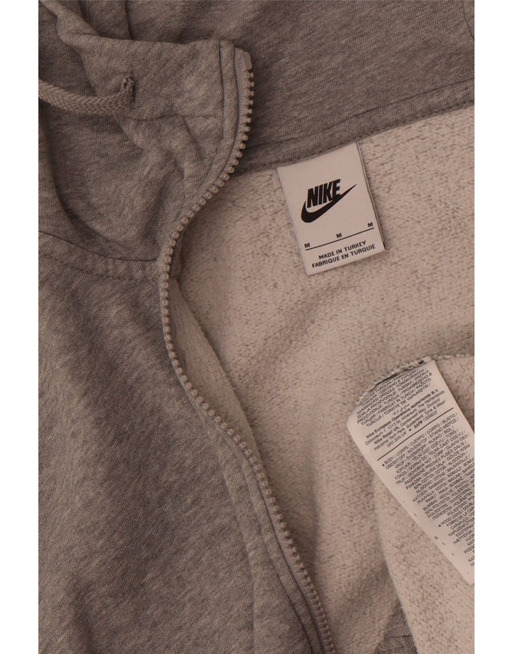 Γυναικείο πουλόβερ Nike με κουκούλα με φερμουάρ UK 14 Βαμβακερό μεσαίο γκρι