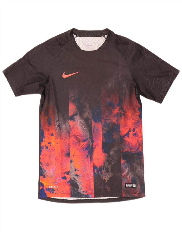 Ανδρικό T-shirt Dri Fit NIKE Top Small Black Colourblock
