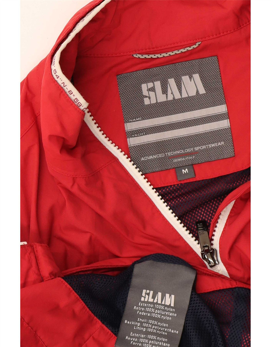 Slam γυναικείο μπουφάν βροχής UK 14 Medium Red Nylon