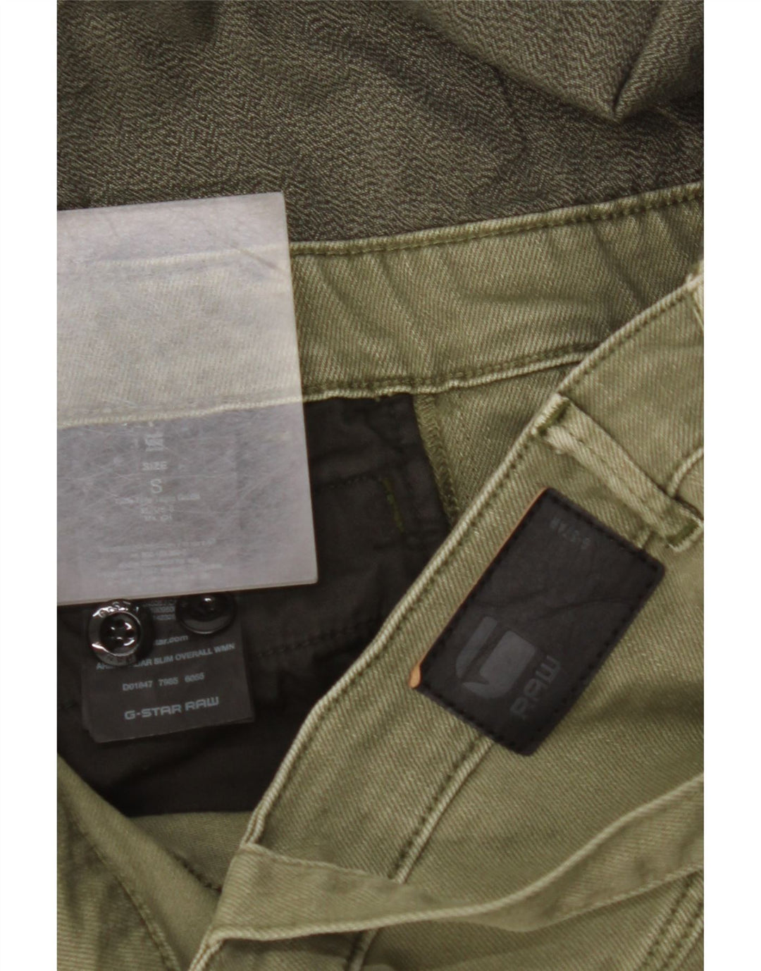 G-STAR Γυναικεία Dungarees Slim Jeans Small W32 L27 Χακί βαμβακερό