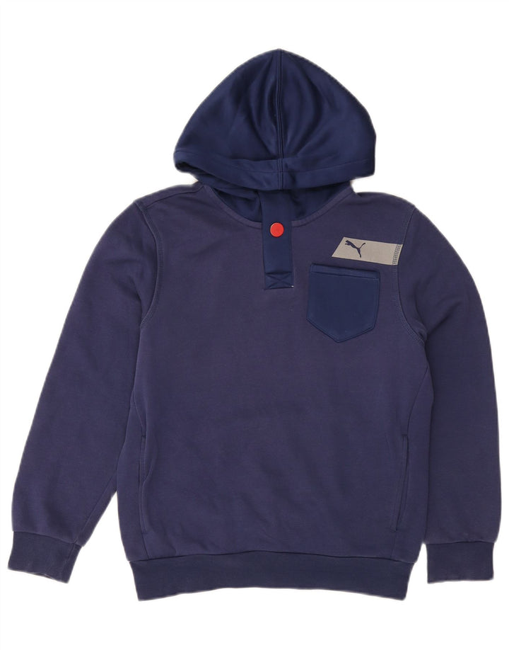 PUMA Boys Boys Boys Boys Hoodie Jumper 11-12 ετών Navy Blue Cotton