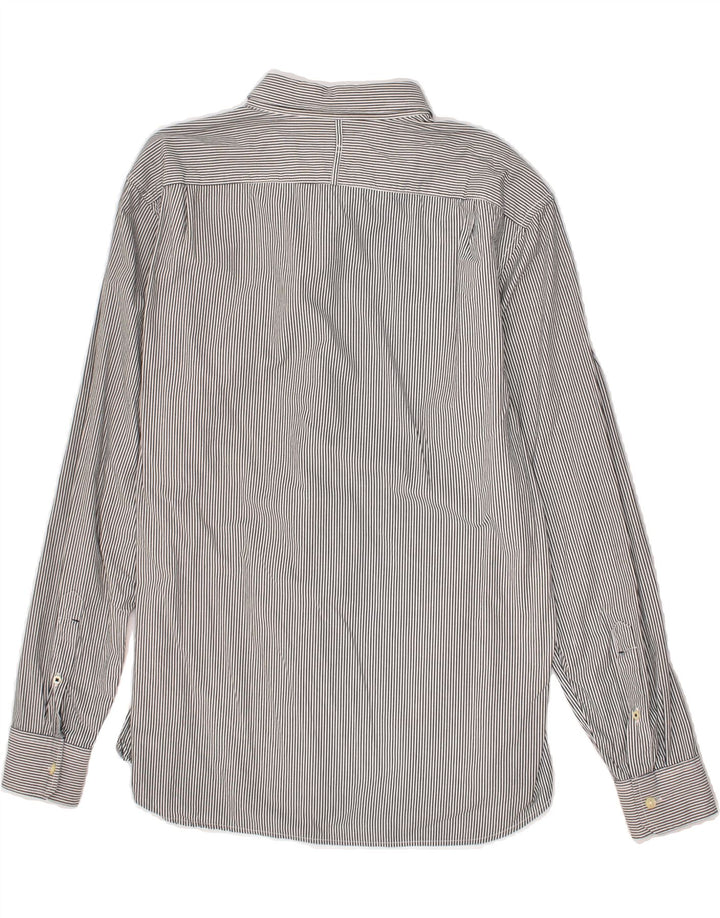 BANANA REPUBLIC Mens Shirt Size 1616 1/2 Large Grey Striped Cotton | Vintage Banana Republic | Thrift | Second-Hand Banana Republic | Used Clothing | Messina Hembry 