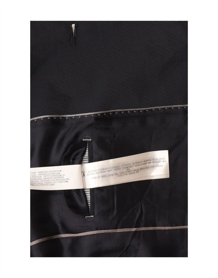 Massimo Dutti Ανδρικό σακάκι μπλέιζερ με 2 κουμπιά EU 48 Medium Navy Blue Pinstripe