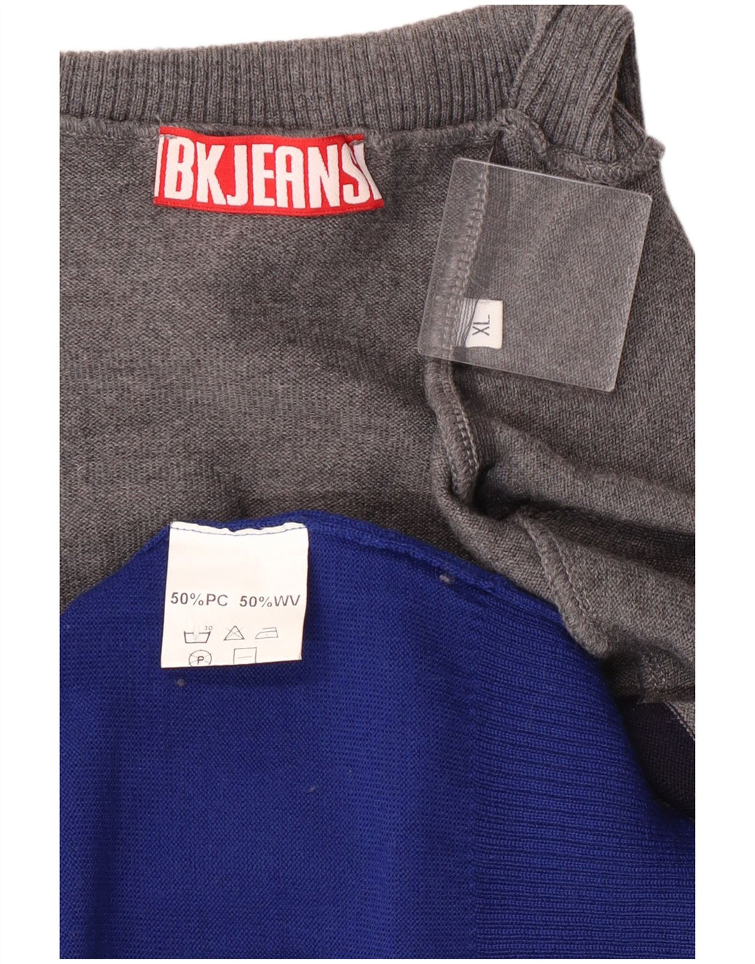 Vintage ανδρικό πουλόβερ με ρολό λαιμόκοψη XL γκρι ακρυλικό χρώματος