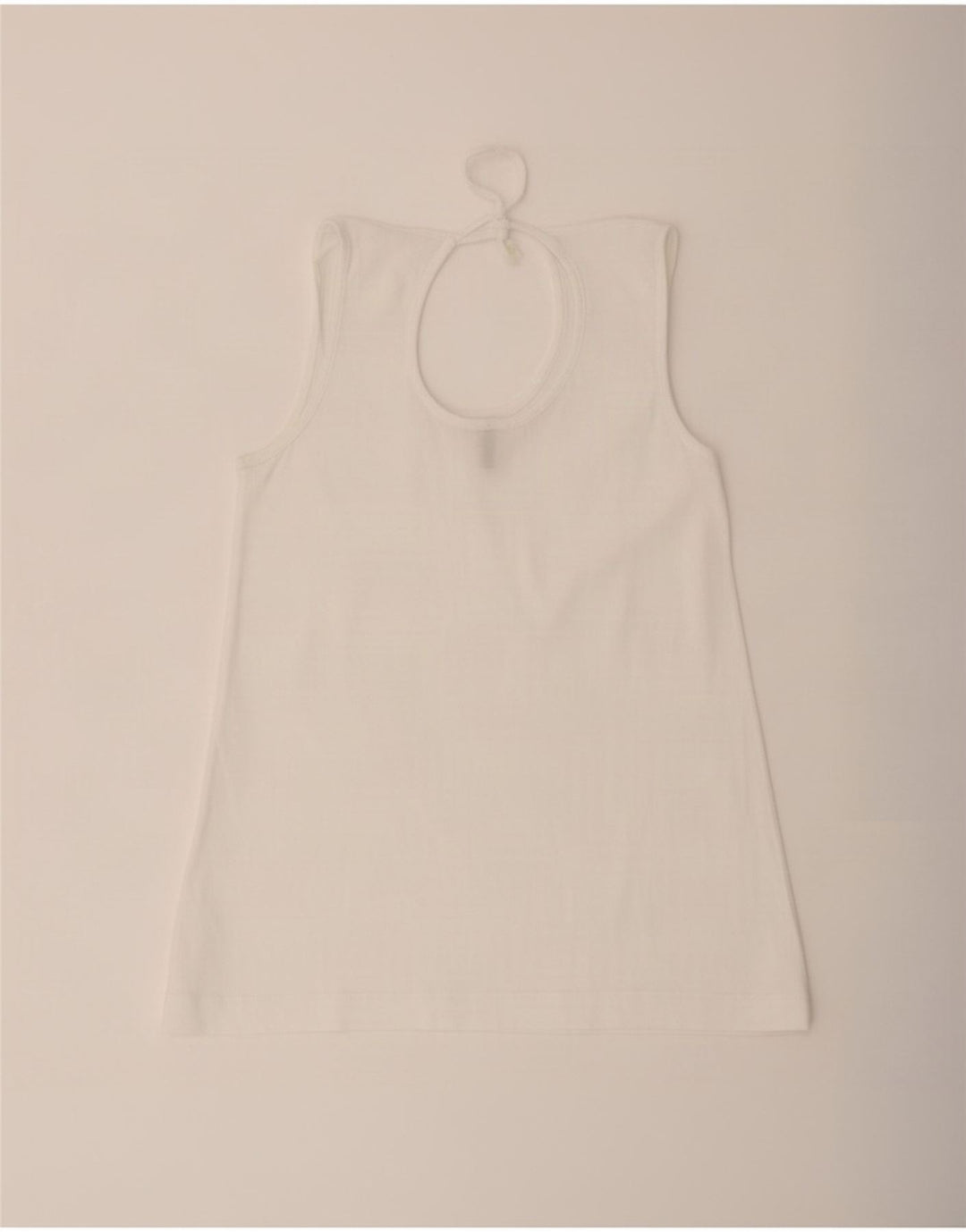 Benetton Γυναικεία Αμάνικη Μπλούζα Τοπ UK 12 Medium White