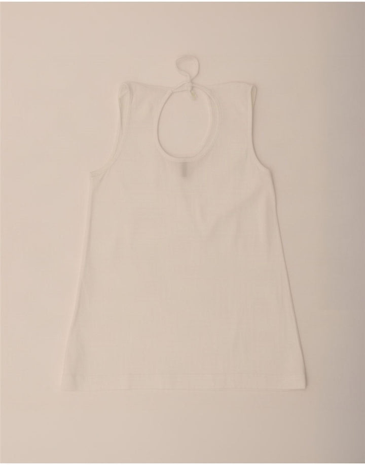 Benetton Γυναικεία Αμάνικη Μπλούζα Τοπ UK 12 Medium White