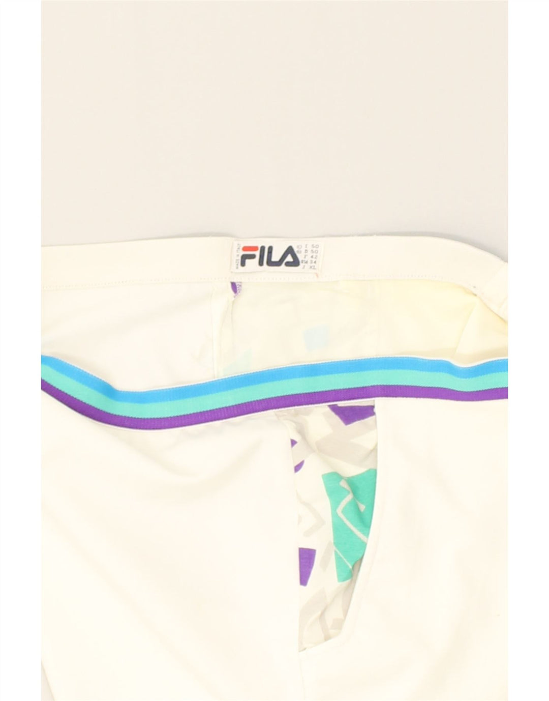 FILA Womens Sport Shorts IT 50 XL White | Vintage Fila | Thrift | Second-Hand Fila | Used Clothing | Messina Hembry 