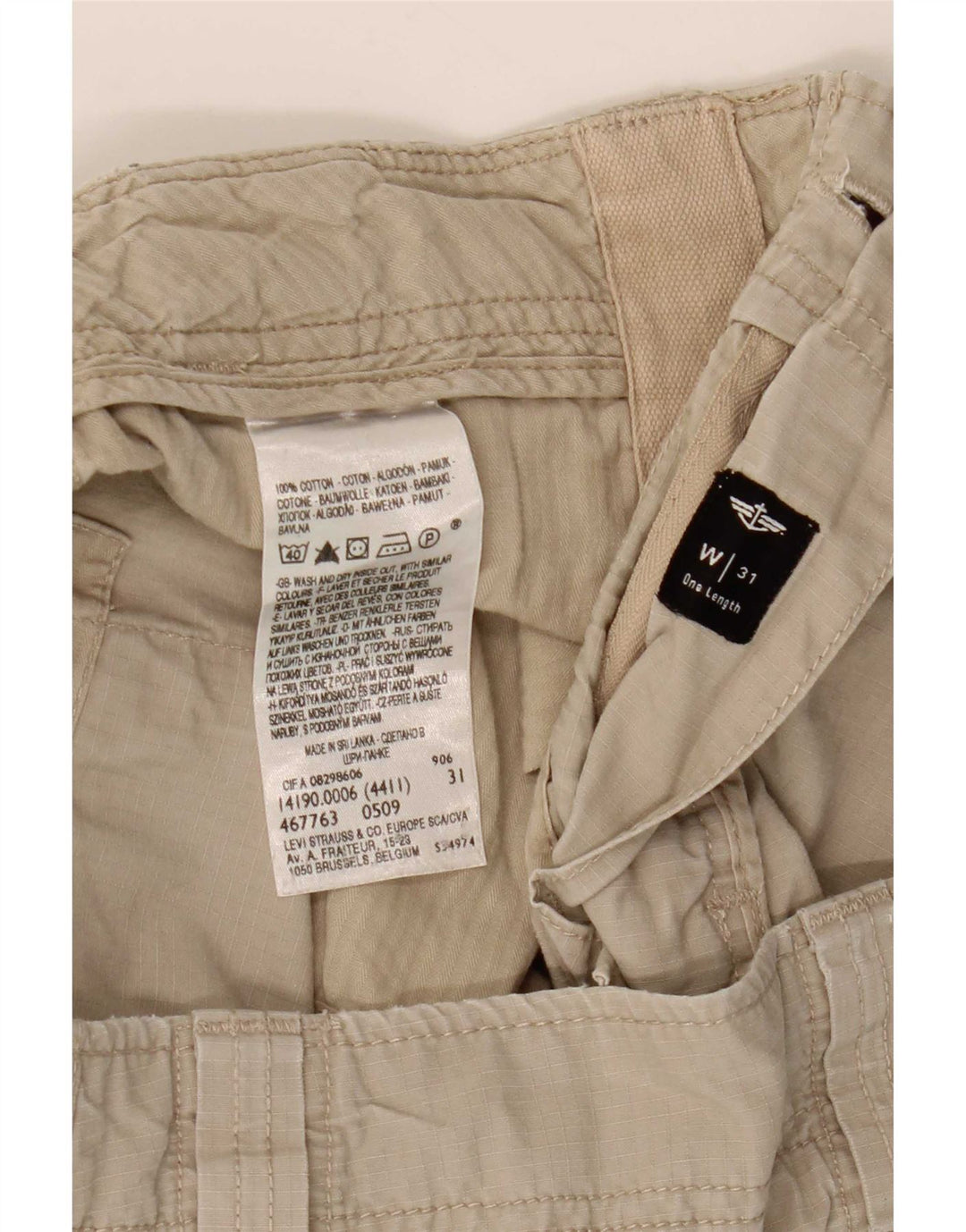 Dockers Ανδρικό σορτς Cargo Comfort Fit W31 Βαμβακερό μεσαίο μπεζ