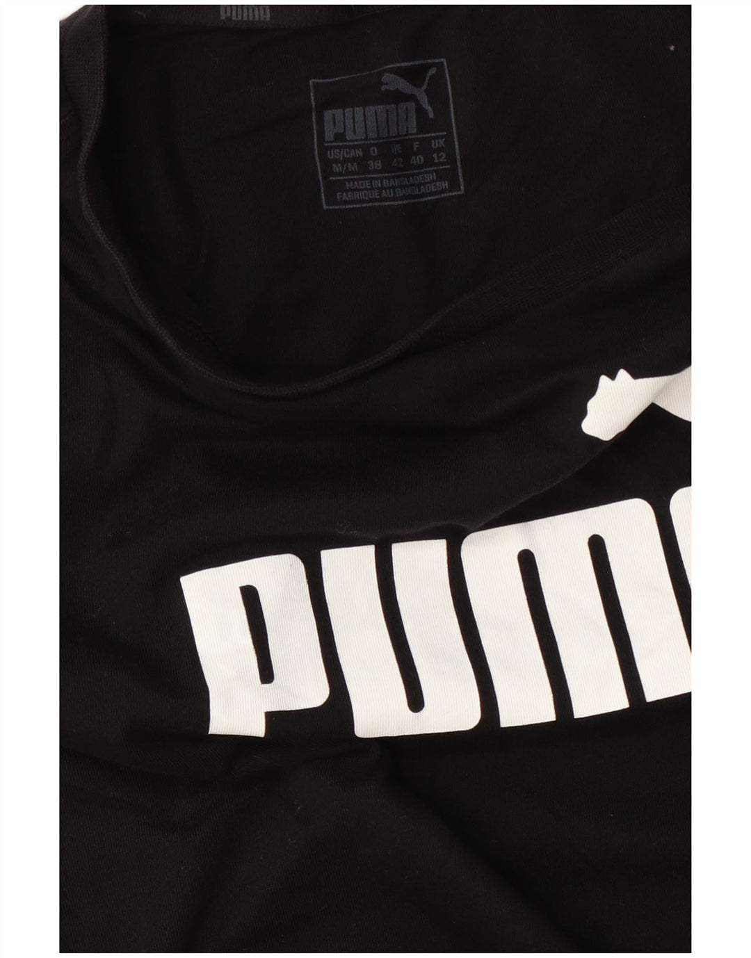 Γυναικείο γραφικό μπλουζάκι Puma Top UK 12 Medium Black