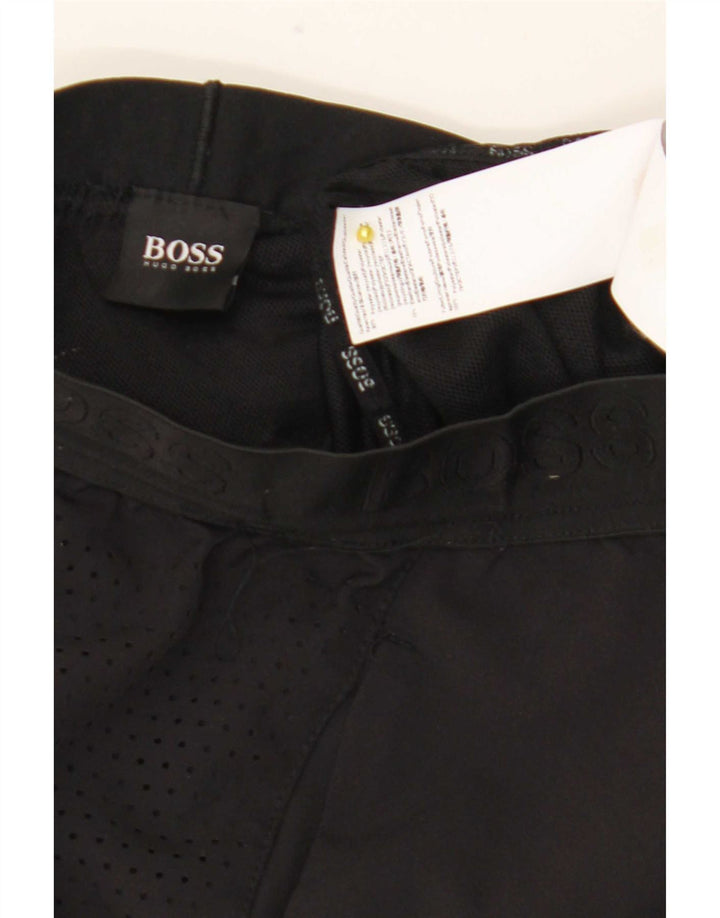 Ανδρικό αθλητικό σορτς Hugo Boss Μικρό μαύρο πολυεστέρα