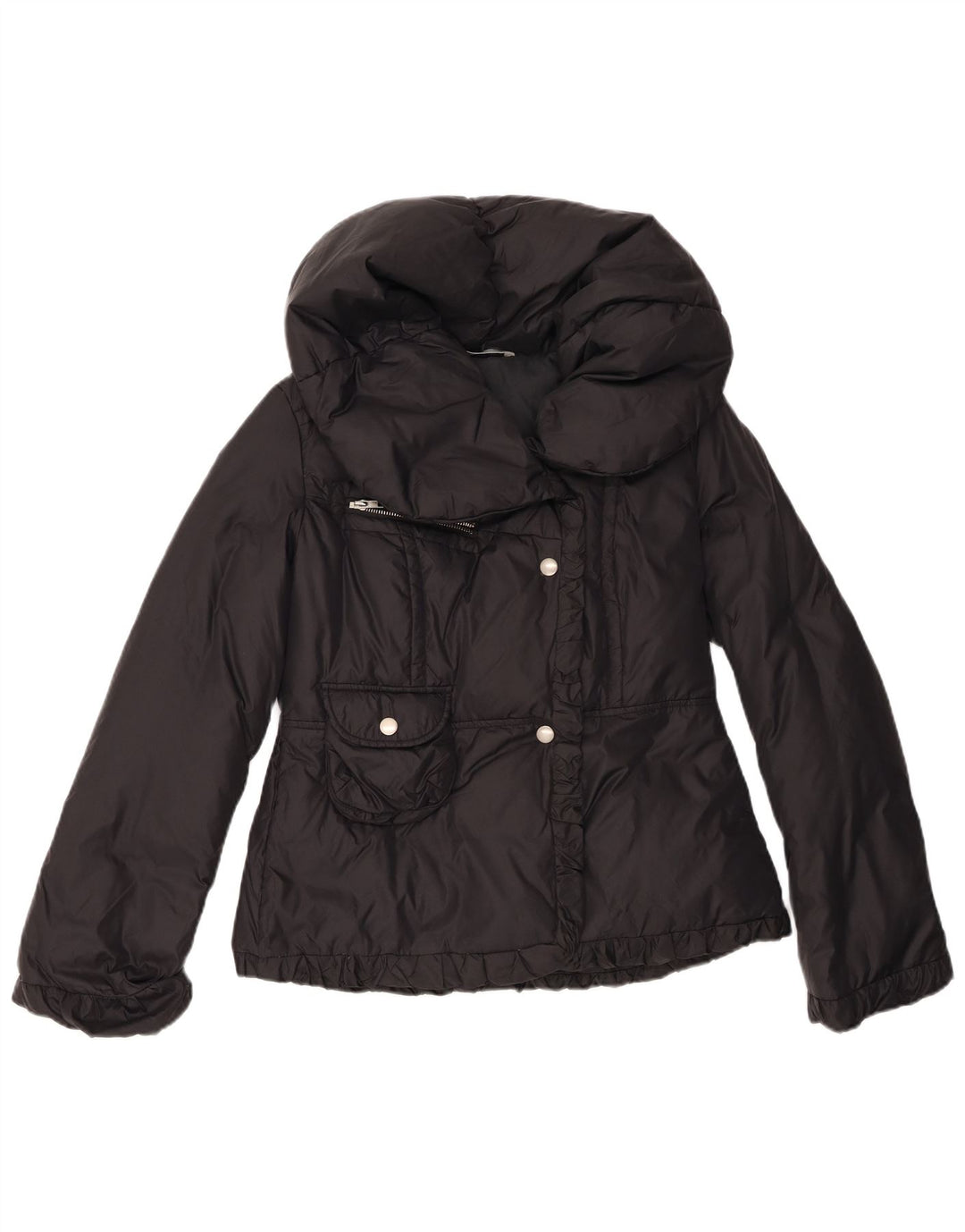 Stefanel Γυναικείο μπουφάν UK 12 Medium Black Nylon