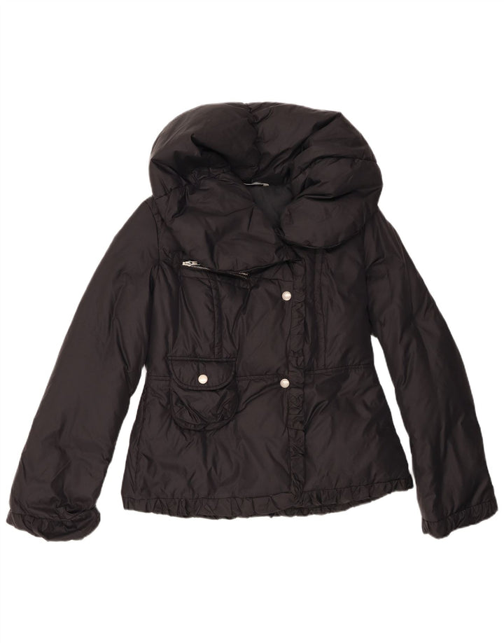 Stefanel Γυναικείο μπουφάν UK 12 Medium Black Nylon