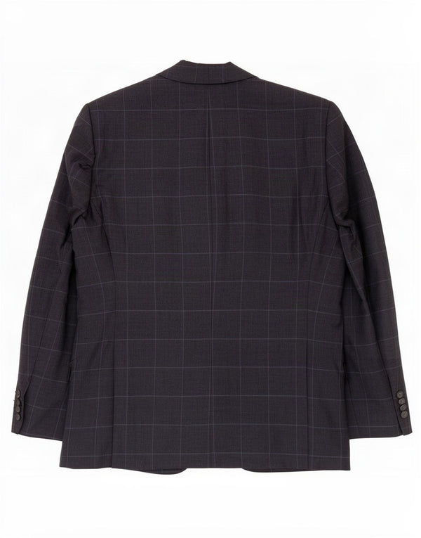 Marks & Spencer Ανδρικό σακάκι μπλέιζερ με 2 κουμπιά UK 44 XL Navy Blue Check Λευκό