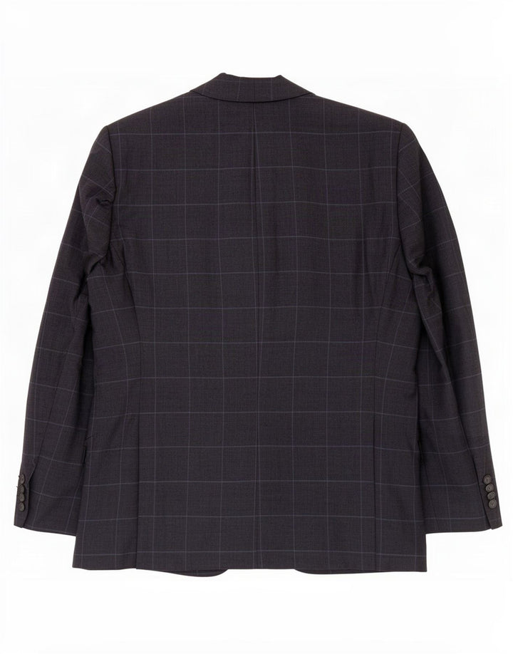 Marks & Spencer Ανδρικό σακάκι μπλέιζερ με 2 κουμπιά UK 44 XL Navy Blue Check Λευκό