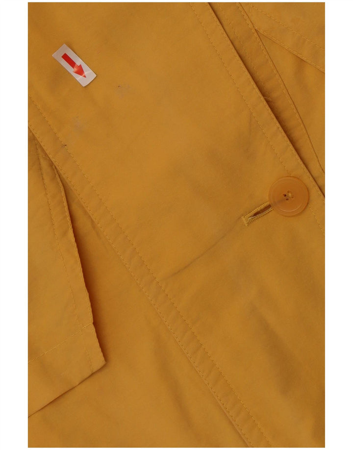 Vintage γυναικεία υπερμεγέθη καμπαρντίνα UK 14 Large Yellow Cotton