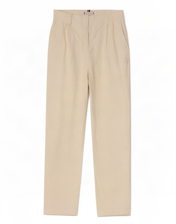 Tommy Hilfiger γυναικείο ψηλόμεσο παντελόνι Chino UK 4 XS W24 L24 Λευκό