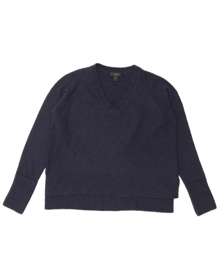 J. CREW Γυναικείο πουλόβερ με λαιμόκοψη μεγάλου μεγέθους UK 10 Small Navy Blue