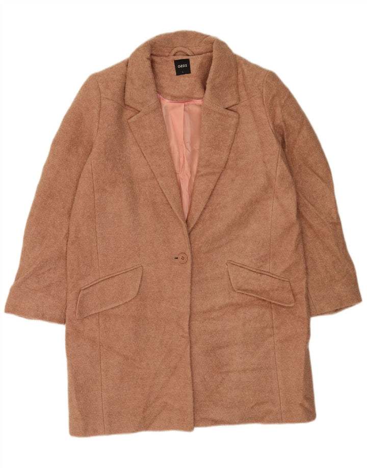Γυναικείο παλτό Oasis UK 16 Large Brown Πολυεστέρας