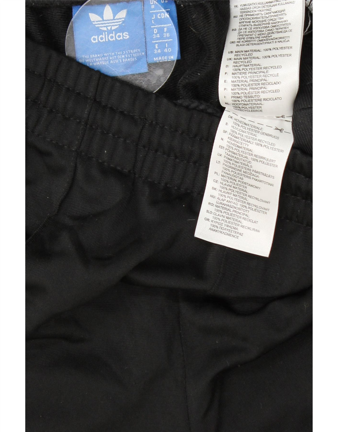 ADIDAS Womens Tracksuit Trousers UK 8 Small  Black Polyester