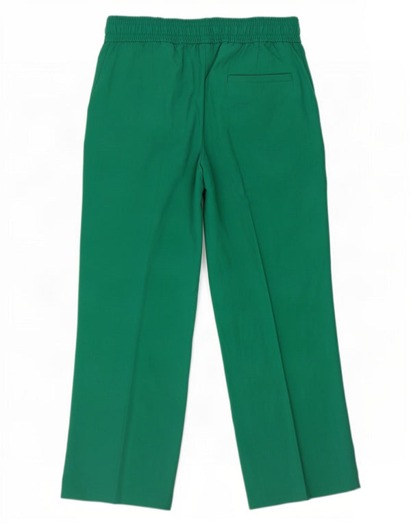 Marks & Spencer Γυναικείο φαρδύ παντελόνι Chino UK 12 Medium W30 L29 Green