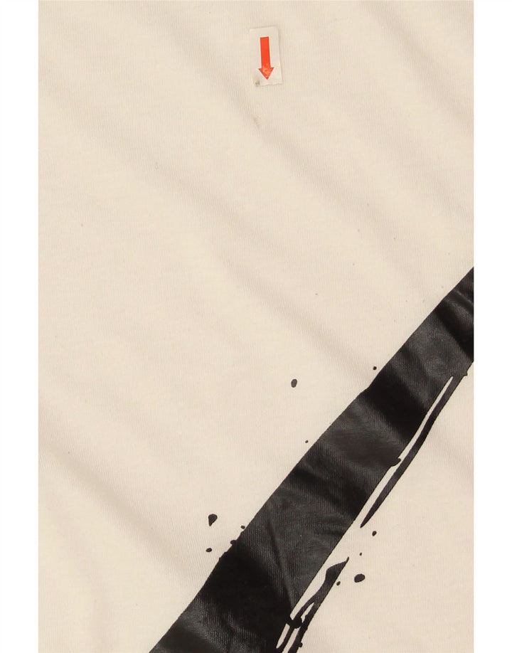 Γυναικείο γραφικό μπλουζάκι Nike τοπ UK 14 μεσαίου λευκού πολυεστέρα