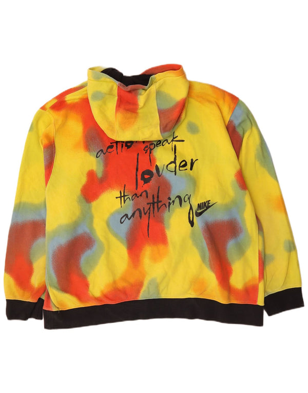 Ανδρικό γραφικό φούτερ Nike Jumper 2XL Yellow Tie Dye Βαμβακερό