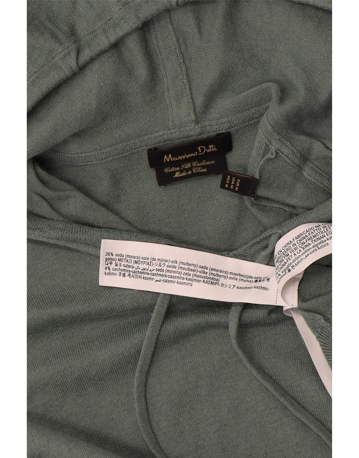 Ανδρικό πουλόβερ με κουκούλα Massimo Dutti Μεσαίο Πράσινο Βαμβακερό